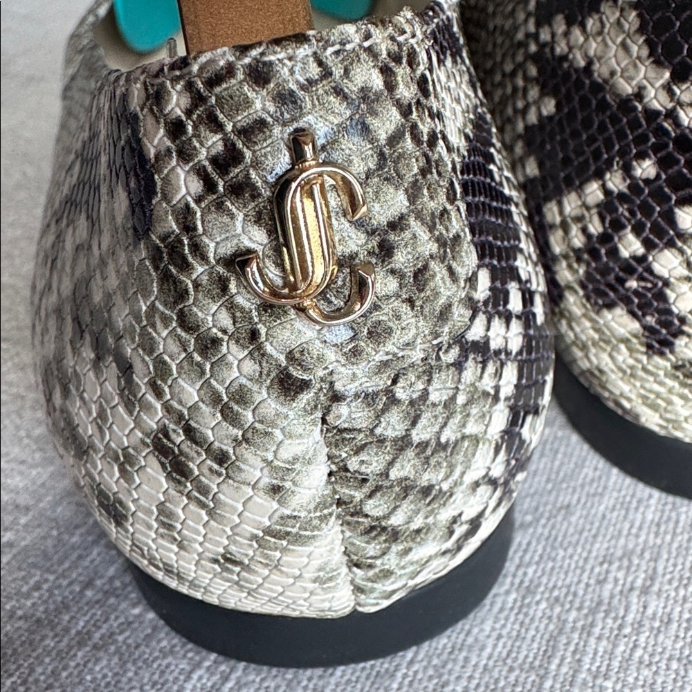 JIMMY CHOO Modell Squared Toe Snake Flats Sz 36 - Picture 10 of 10